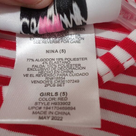 NEW Counting Daisies Christmas 2 Piece Outfit Santa Girls 5 - Picture 8 of 8